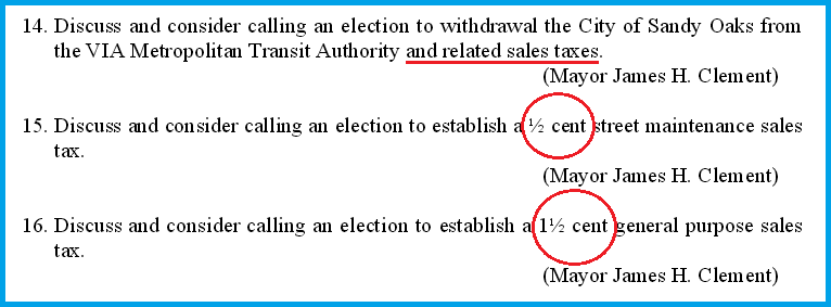 Sandy Oaks Sales Tax 2